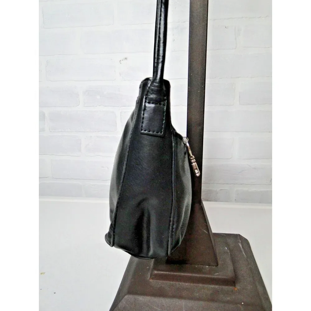 Fossil Small Crossbody Black Handbag - Leather Purse/Bag -‎ Key Charm